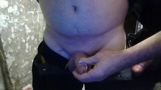 Boss massaging my moist wang