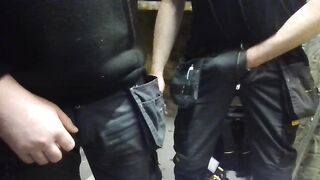 Boss massaging my moist wang