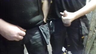 Boss massaging my moist wang