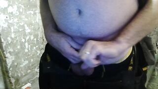 Boss massaging my moist wang