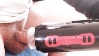 1st time trying an automatic fleshlight edging and cumming