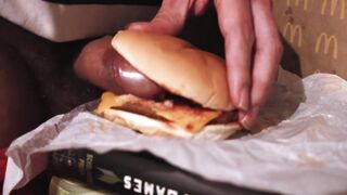 I screwed a cheeseburger and overspread it with my peculiar sauce