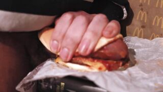 I screwed a cheeseburger and overspread it with my peculiar sauce