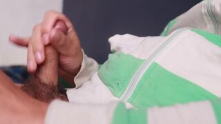 lengthy stroke session and shooting a thick creamy load