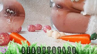 Hawt Bunny cosplay hunk expulse tiny bunnies from his booty until giant anal prolpase.