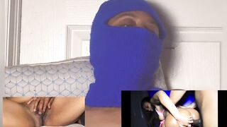 Reaction squirt black soaked eye rolling climax