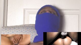 Reaction squirt black soaked eye rolling climax