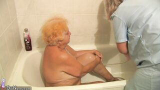 Very old obese granny banging