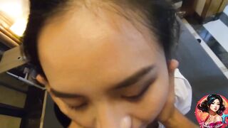 Amateur Homemade - Nice-looking Oriental Teen Gets A Facial And Swallows Cum After A POV Screw Session.