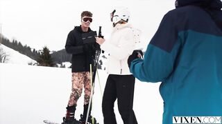 VIXEN Marvelous Curvy Rissa May Swallows Each Inch Of His Hard Dong