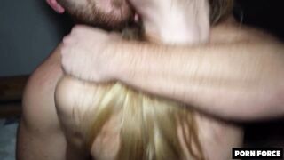 INCREDIBLE SCREAMING AND QUIVERING ORGASMS - Slim Student DESTROYED As Cum Runs Down Her Face ´