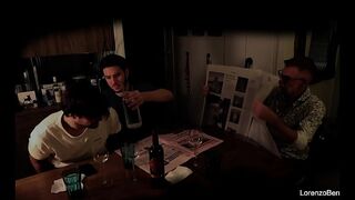 Exhibitionist homosexual pair in front of real grand-dad (old youthful)