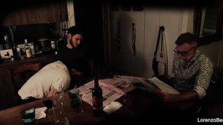 Exhibitionist homosexual pair in front of real grand-dad (old youthful)