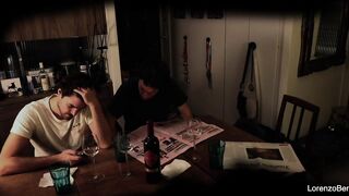 Exhibitionist homosexual pair in front of real grand-dad (old youthful)