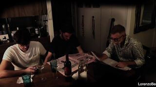 Exhibitionist homosexual pair in front of real grand-dad (old youthful)