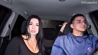 Hard screw with the Uber driver, I made him cum twice and they nearly saw us!