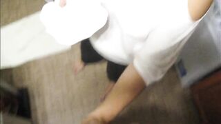 stepsister sucks stepbrother in the kitchen during lunch