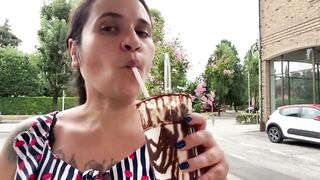 ICE CREAM LEFTOVERS FOR MY HUMAN TRASH BIN