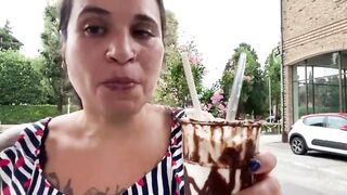 ICE CREAM LEFTOVERS FOR MY HUMAN TRASH BIN