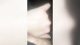 Masturbating and cumming with a jo-bag on