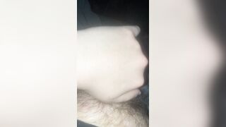 Masturbating and cumming with a jo-bag on