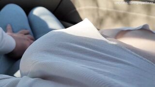 Tiny Large Melons Stepsister Wicked in Public