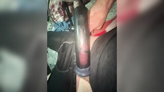 Dong pumped wang hard and size shlong increases 6 inches to 8 inches. sextoy cum. 4 penis rings