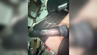 Dong pumped wang hard and size shlong increases 6 inches to 8 inches. sextoy cum. 4 penis rings