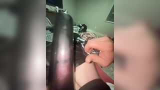 Dong pumped wang hard and size shlong increases 6 inches to 8 inches. sextoy cum. 4 penis rings