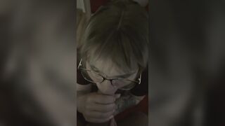 Fitness gal sucks off tutor who cums in her booty