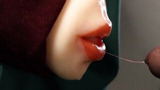 The hottest juicy oral sex for a large rod