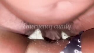 Legs widen, wet, and a creamy mess u’ll wanna lick clean.