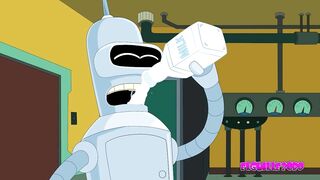 Bender bangs Leela very hard and puts her inside him ( Futurama ) toon porn