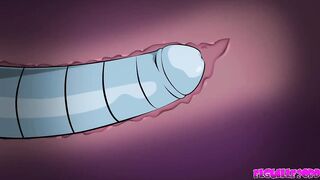 Bender bangs Leela very hard and puts her inside him ( Futurama ) toon porn