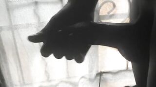 VERIFIED AMATEUR JACKING OFF HIS LARGE DICK THROUGHOUT THE WINDOW