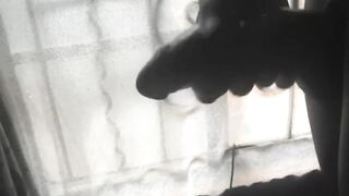 VERIFIED AMATEUR JACKING OFF HIS LARGE DICK THROUGHOUT THE WINDOW