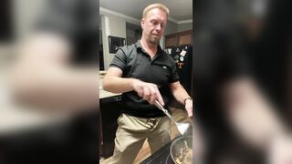Bull Dong Serving your Hotwife my Meat Slab and Abode Made Dressing during the time that I make Burgers haha
