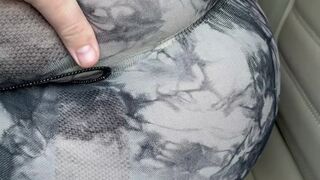 Amateur Large Booty in Taut Leggings