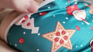 Shy Stepsister lets Me Touch Her Large Breasts on Christmas
