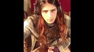 Riding sextoy and masturbating