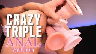 HOW DOES THAT BABE HANDLE IT??? SLENDER BEAUTY. TRIPLE ANAL.