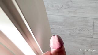 I was spying on my roommate, but this babe noticed me!