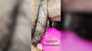 1023FEET black upclose slow mo bbc backshots w rose toy