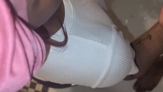 1023FEET cumming on  face wonderful jizz flow