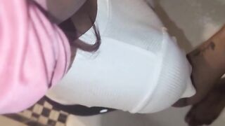 1023FEET cumming on  face wonderful jizz flow