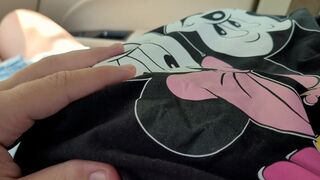 Sexy College Beauty eighteen+ in Hawt Brassiere Teasing My Dong and lets Me Merely Touch Her Large Natural Bazookas