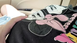 Sexy College Beauty eighteen+ in Hawt Brassiere Teasing My Dong and lets Me Merely Touch Her Large Natural Bazookas