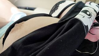 Sexy College Beauty eighteen+ in Hawt Brassiere Teasing My Dong and lets Me Merely Touch Her Large Natural Bazookas