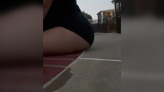 Public masturbating in my backyard during the time that neighbors are out!!