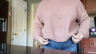 Obese Teen shows off her body during the time that everybody is home